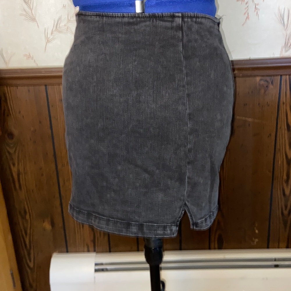Black jean skirt